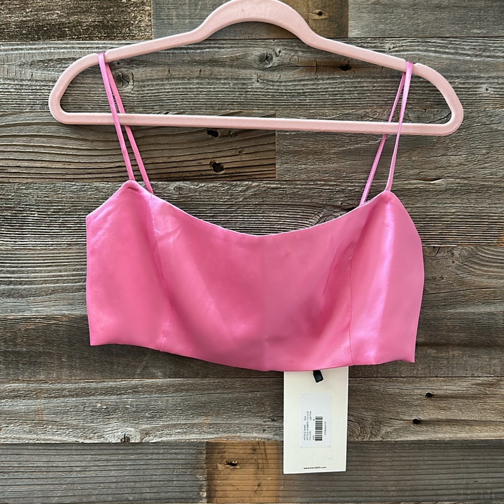 NWT Gauge81 Java Light Pink Spaghetti Strap Crop Top Size Medium - Picture 2 of 11